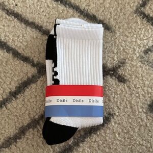Black and White Casual Ribbed Socks